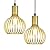 DLLT 2-Pack Gold Pendant Light Fixtures, Adjustable Pendant Lighting Over Sink, Farmhouse Metal Pendant Lights Kitchen Island, Vintage Brass Hanging Light for Living Room, Dining Room, Bedroom, E26