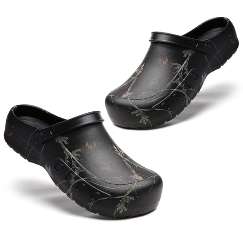 Image of Meidiastra Men Chef Clogs Slip Resistant Garden Clogs with Arch Support Safety Nursing Shoes Work Shoes Water Oil Resistant for Men Food Service