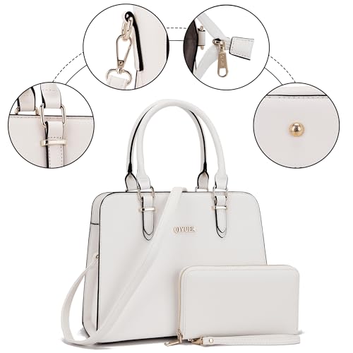 Image of Qiyuer Satchel Purses For Women Handbag And Wallet Set Tote Bag | Premium Vegan Leather,Matching Wallet,RFID Blocking,Work,Casual