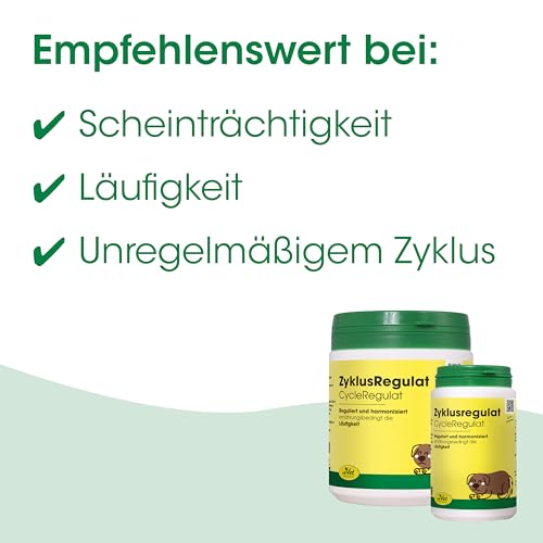 cdVet Naturprodukte ZyklusRegulat 300 g - Unterstützt Läufigkeit und Scheinträchtigkeit - Ergänzungsfuttermittel Hund