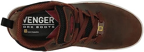 Avenger Work Boots Men's Aluminum Toe A712 Industrial Shoe, Brown, 10 | Image 4