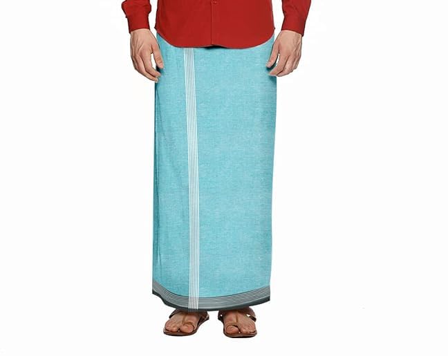 Image of Men's Cotton Lungi | Traditional Indian Wear | Soft & Breathable Checked Lungis for Daily Comfort, Home Wear & Casual Use | Free Size Wrap