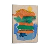 KOOHTAA Helen Frankenthaler Kunstposter mit Sommeransicht zum Aufhängen, Bild, Druck, Wandkunst, Poster, Gemälde, Leinwand, Poster, Kunstwerke, Raumästhetik, 60 x 90 cm