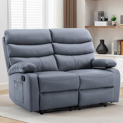 GNMLP2020 Leather Reclining Loveseat with Side Pocket