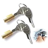 2 Stück Anhängerschlösser mit 4 Schlüsseln, Schlüssellochsperrer für Anhänger Steckschloss für Anhängerkupplung, Anhänger Deichselschloss Kompatibel mit Erde Daxara Maypole und Anderen Anhängern