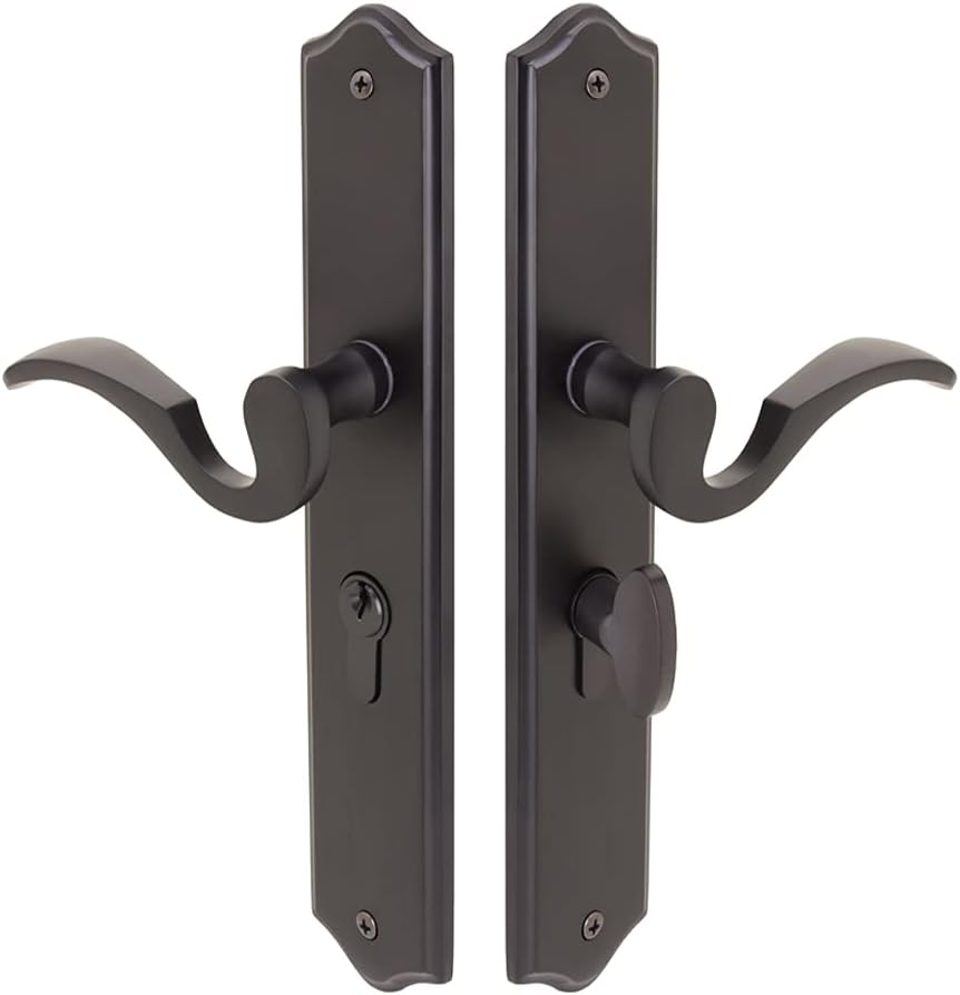 FPL Ambassador Keyed Sliding Door Lock - Antique Nickel (US15A)