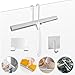 Shower Squeegee for Glass Doors, Squeegee for Shower Glass Door Shower Squeegee for Shower Doors,Mirror,Windows, with Shower Door Hook and Adhesive Hook (Sliver)