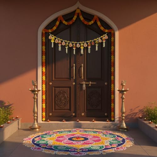 Image of iHandikart Lord Ganesha Toran for Main Door | 40 Inch, Decorative Door Bandhanwar for Home Entrance, Perfect Door Hanging for Pooja Room, Diwali & Wedding, Toran for Traditional & Festive Decor Items