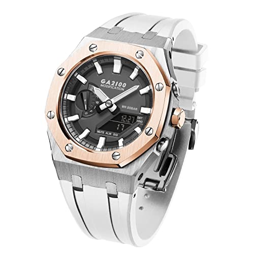 Kit modding GA2100 montre accessoires de modification et boîtier métal word case avec bracelet
