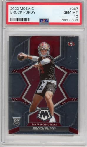 Graded 2022 Panini Mosaic Brock Purdy #367 Rookie RC Football Card PSA 10 Gem Mint