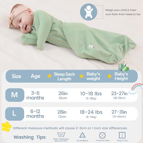 Image of ZIGJOY Swaddle Sleep Sack 3-6 Months, 1.0 Tog Cotton Baby Swaddle Blanket