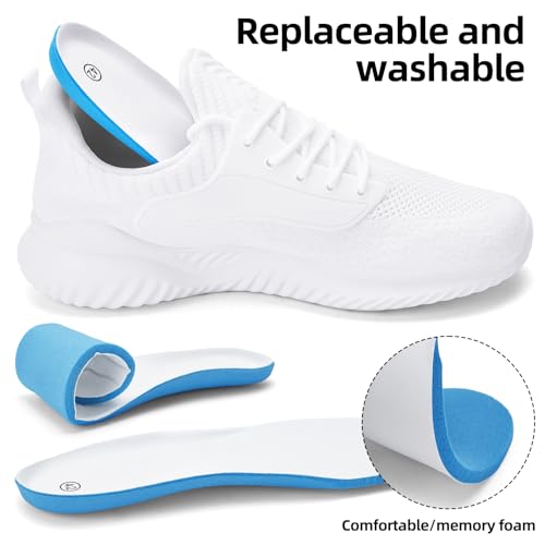 SDolphin Walking Shoes Mens Sneakers - Slip on Memory Foam Tennis Running Shoes for Athletic Workout Gym Jogging Lightweight Breathable Casual Sneakers4