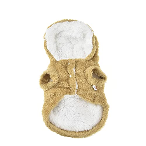 Muyaopet Funny Raccoon Dog Costume For Halloween,Thick Fleece Pet Cat Coat Jacket Winter Warm Clothes For Small Dogs (Medium, Brown) #TOP6