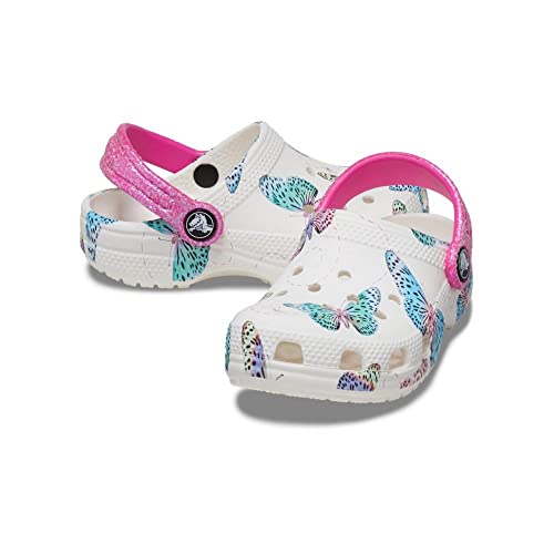 Image of Crocs Unisex-Child Classic Seasonal Print Clogs, Butterfuly Print, 5 Toddler