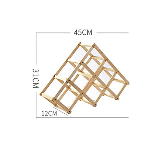 Soporte para vino madera sólido pequeño miniatura 2