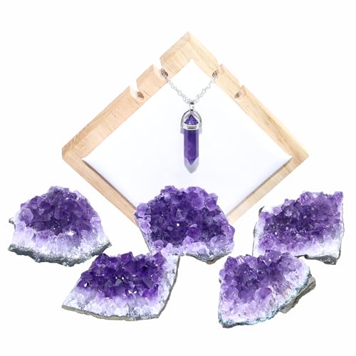 Namzi Amethyste Pierre Naturelle Pierre Précieuse, Amas Brut Pour Lithothérapie, Pierre Naturelle Lithothérapie, Méditation, Pierre d'Améthyste Naturelle, Amas de Amethyste, Chakras (100g) – vue 4