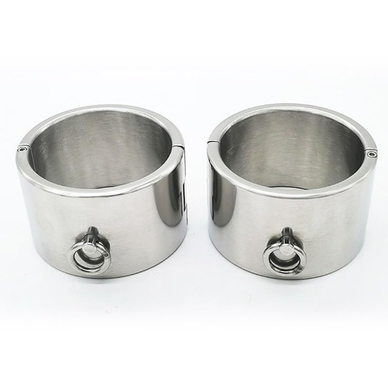 Abschließbar Schwere Metall Handschellen Halsband Fetisch SM Handcuffs Sex Bondage Set BDSM Fesseln Sklave Edelstahl Fußfesseln Bett SM Sexspielzeuge Für Männer Frauen Paare