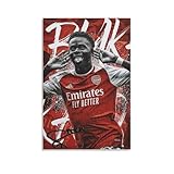 lopmou Bukayo Saka Canvas Poster Canvas Wall Art Poster Decorative Bedroom Modern Home Print Picture Artworks Posters 08x12inch(20x30cm)
