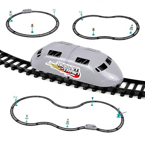 Image of Zest 4 Toyz Bullet Train Toy Set for Kids 370 CM Railway Track Toy Battery Operated Train Toys for Kids Bullet Birthday Gifts for Boys & Girls 3 Years + (Batteries not Included)