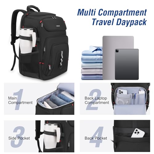 Mochila para portátil MOSISO 18.4 pulgadas negra miniatura 3