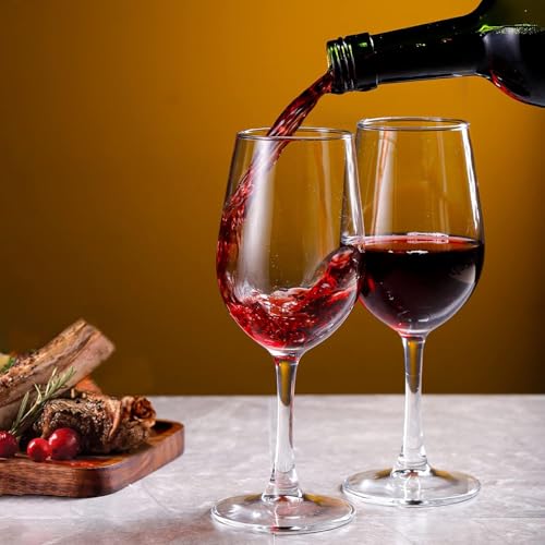 Image of PARACITY Wine Glasses Clear Red White Wine Glass Goblets Crystal Stemware (4PCS)