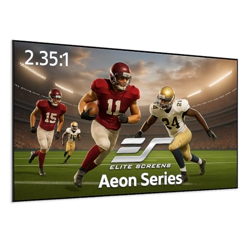 Image of Elite Screens Aeon Series 138-Inch Projector Screen, 2.35:1 8K/4K Ultra HD Ready, Edge-Free Fixed Frame with ISF-Certified CineWhite UHD-B Projection Material for Home Theater, AR138WH2-WIDE