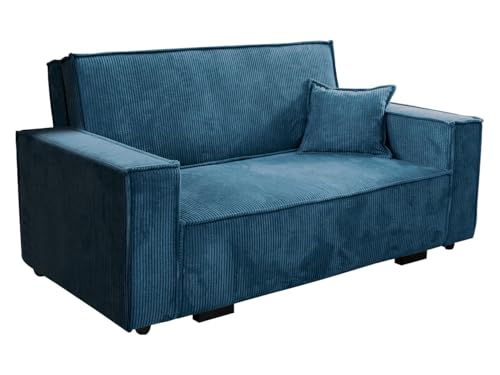 Mirjan24 Sofa Viva Star Cord III mit Schlaffunktion, 3 Sitzer Polstersofa mit Bettkasten inkl. Kissen, Schlafsofa, Bettsofa, Sofagarnitur, Farbauswahl, Wohnlandschaft (Poso 05)