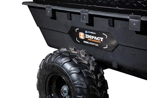 Impact IMPLEMENTS® 1500lb Poly Tub Utility Cargo Trailer for ATV's, UTV's, & Garden Tractors from a USA Offroad Company. Includes Optional 2" Coupler, 18" x 8" Tires, and Pivoting Feature.