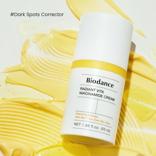 Image of BIODANCE Radiant Vita Niacinamide Cream, Brightening, Dark Spot Correcting, Hydrating Facial Moisturizer with Vitamin C, B12, Korean Skin Care, Self Care Gifts for Women | 1.69 fl.oz, 50ml