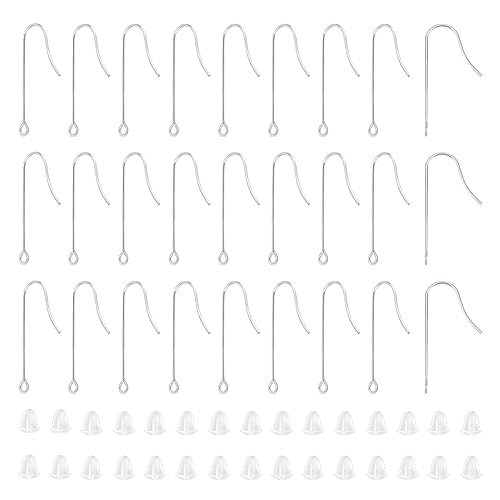 100 Ganci Orecchini In Acciaio Inox 304 - 10x15mm, Foro 1mm, Per Creazioni Gioielli Fai Da Te - Foto 4