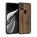 Produktbild kwmobile Hülle kompatibel mit OnePlus Nord N10 5G - Handyhülle Holz TPU Cover - Kompass Vintage Dunkelbraun