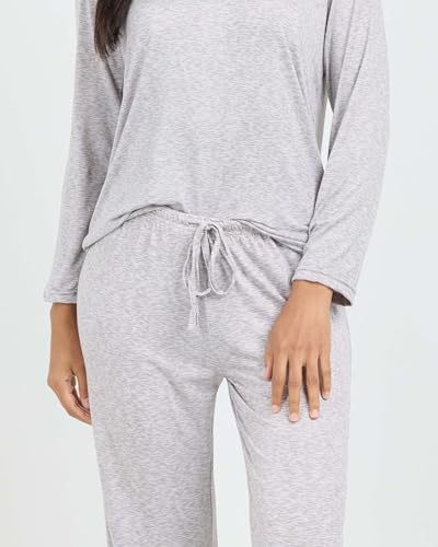 image for Real Essentials 2 Pack: Long Sleeve Pajamas For Women Sets Womens Paja