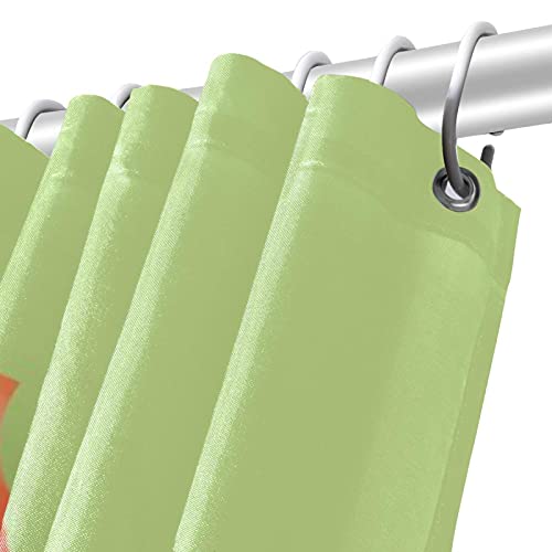 Rideau de douche pastèque vert à œillets avec crochets déco enfant
