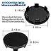 DUSCOKE 4PCS Car Wheel Center Cap, ABS Snap-in Wheel Hub Cap with 54mm/2.13'' Outer Diameter, 51mm/2'' Inner Diameter, Universal Rim Center Hub Caps Cover Accessories for Car Truck SUV (Black)