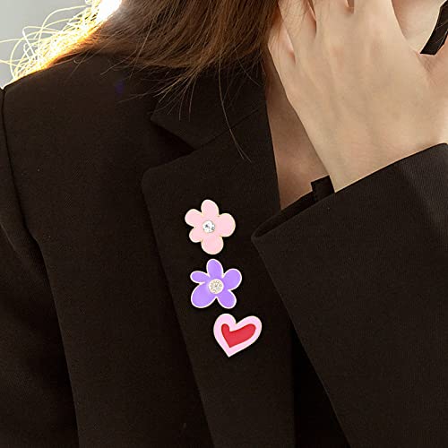 TianWlio Valentinstag Fettes Herz Öl Tropfset Brosche Kleidung und Accessoires Dekoration Musiknote Brosche (A, One Size)