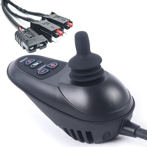 Joystick kontroler wózka inwalidzkiego, LED instrukcja obsługi joystick, wodoodporny, 4 klawisze do elektrycznych wózków inwalidzkich 24 V DC, akcesoria do joysticka