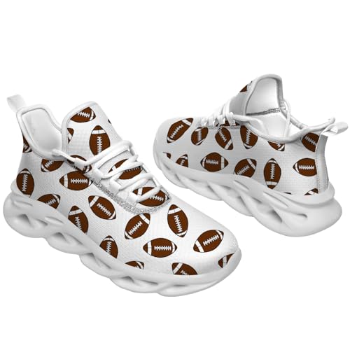 Football Print Shoes Fashion Sneakers for Women Men Running Walking Tennis Shoes2