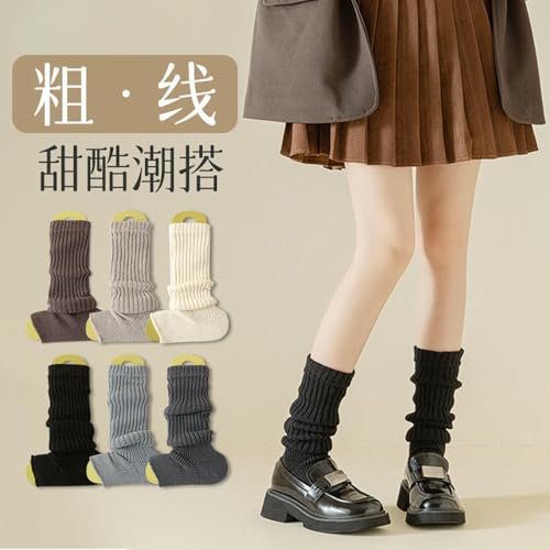 2 Pairs - Autumn and Winter Extended Pile Socks, Snow Boots Warm Long Calf Socks - Dark Gray3