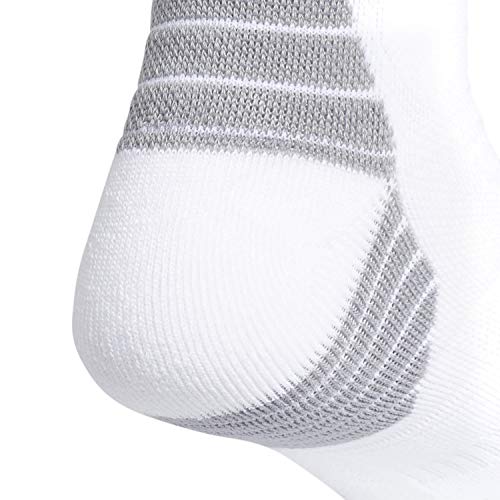 Adidas Alphaskin Maximum Cushioned Crew, White/Black/Light Onix Grey, X-Large #TOP3