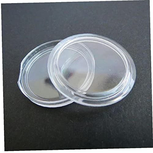 100 cápsulas plásticas transparentes para monedas 26mm miniatura 6