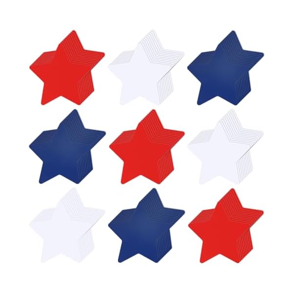   LOMIMOS-108pcs-Patriotic-Star-Cutouts-Paper-4th-of-July-Cut-Outs-Double-Printed-with-120Pcs-Glue-Points-for-Independence-Day-Kids-School-Bulletin-Board-Wall-Party-DIY-Decor-Craft