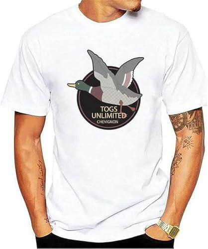 BAWCN Men T Shirt Togs Unlimited Chevignon Duck Logo s Cotton Casual O-Neck Shirt Funny t-Shirt Novelty Tshirt White S