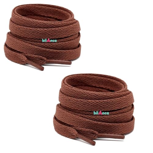 Image of 2 PAIRS Flat Shoe laces 48 Inches Wide Shoelaces for Athletic Running Sneakers Sports Shoes Boot Laces Strings (2 Pairs)
