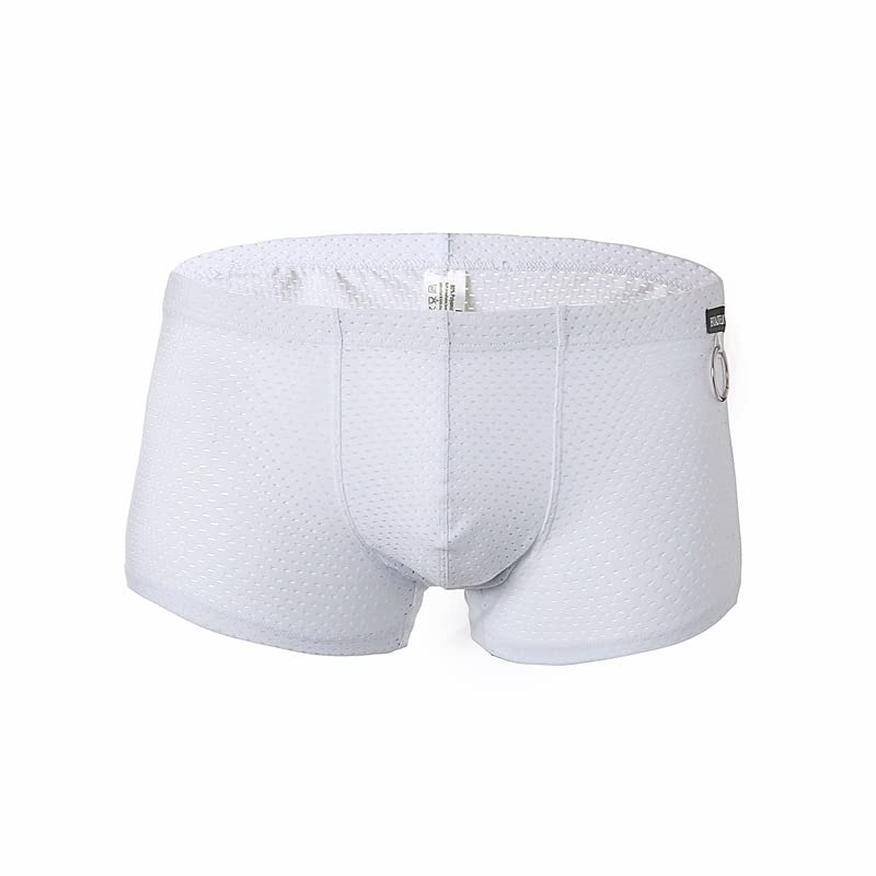 Naturemore Men's Sexy Mesh Underwear Boxer Shorts Low Waist See-Through Sheer Swim Trunks Swimwear4