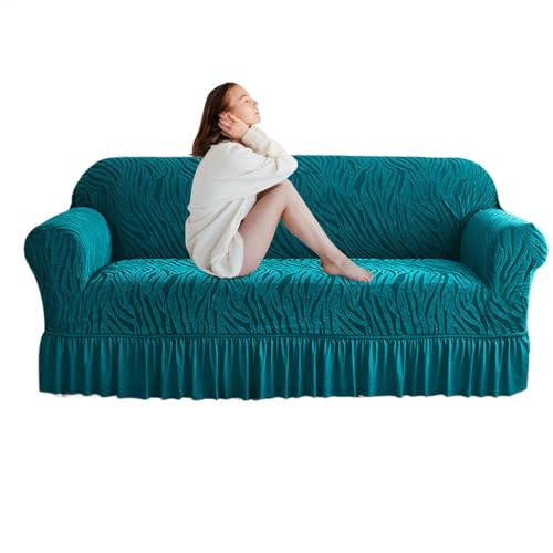 Housse de canapé 145 x 183 cm avec jupe de chaise multicolore - 7