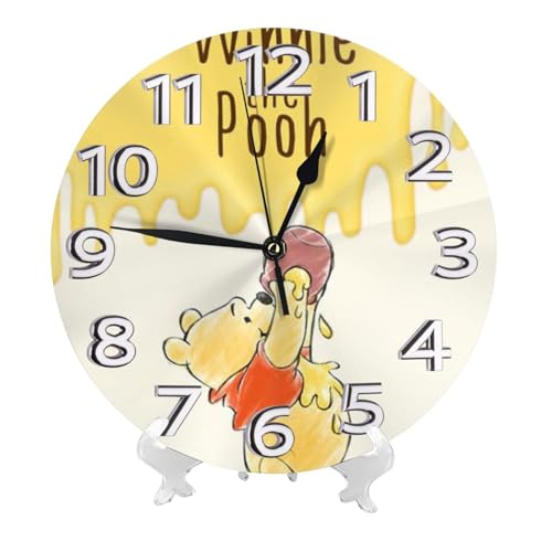 掛け時計 くまのプーさん 北欧 壁掛け時計 静音 自宅 寝室 部屋飾り 贈り物 インテリア 大数字 直径25cm 非電波 アニメ グッズ キャラクター かわいい プレゼント