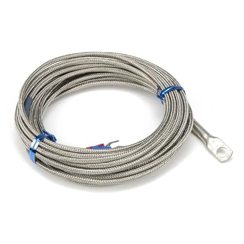 Sensor RTD PT100 con cable metálico de 5 metros para lecturas térmicas precisas 4