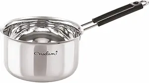 Neelam Stainless Steel 10-18 Gauge Patti Sauce Pan, 1300 ML, Silver
