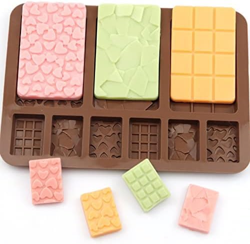 Selecto Bake 2 Pack Chocolate Silicone Dessert Mould 9 Cavity Break Apart Silicone Chocolate Bar Moulds - Image 4