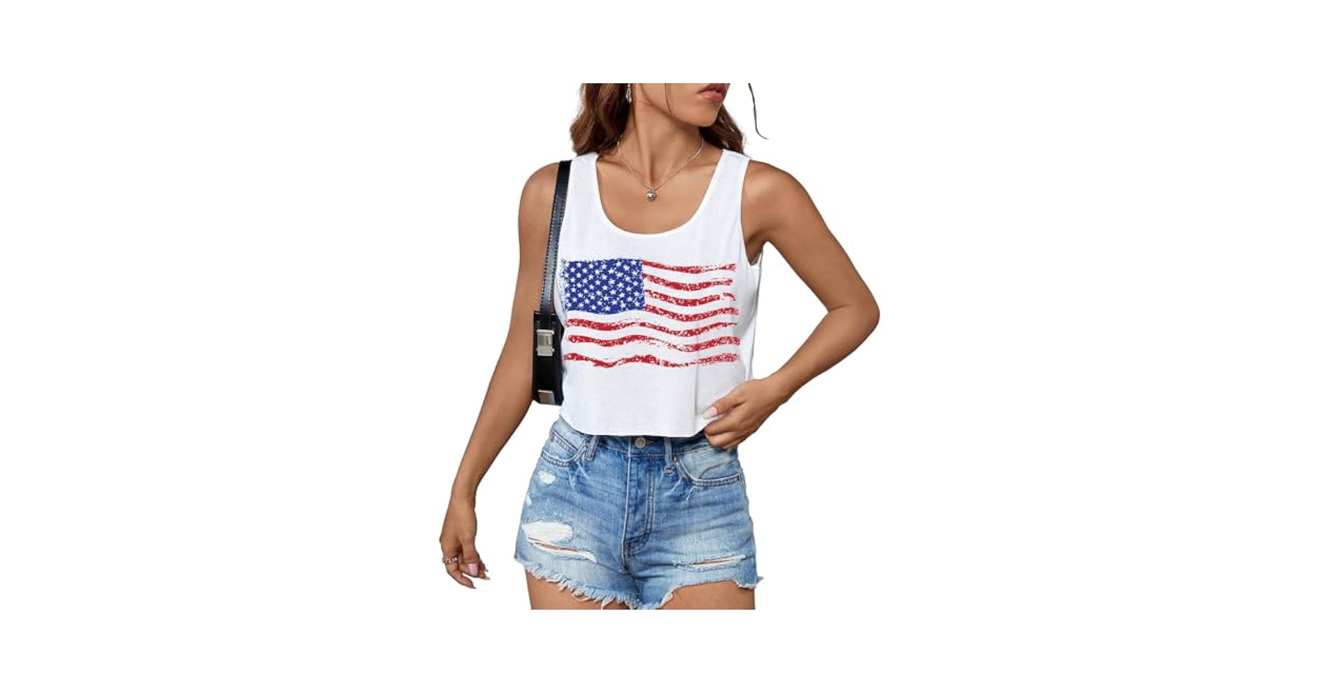 4th of July Outfits Crop Top for Women - 4th of July